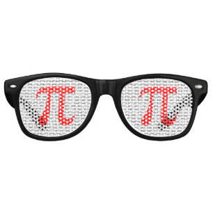 Original red number pi day mathematical symbol retro sunglasses