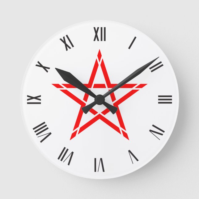 Original Red Star symbol Watch Round Clock (Front)
