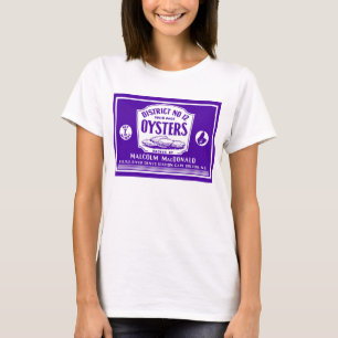 Original Retro Cape Breton Oysters Label T-Shirt