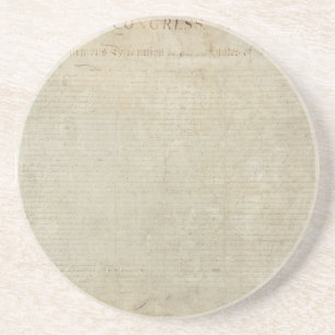 ORIGINAL Scan of the Declaration of Independence Coaster