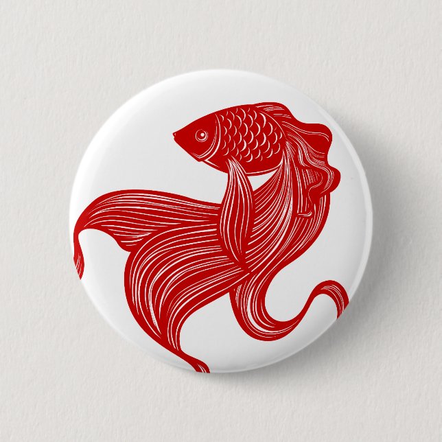 Original Scissors-cut Goldfish Button (Front)