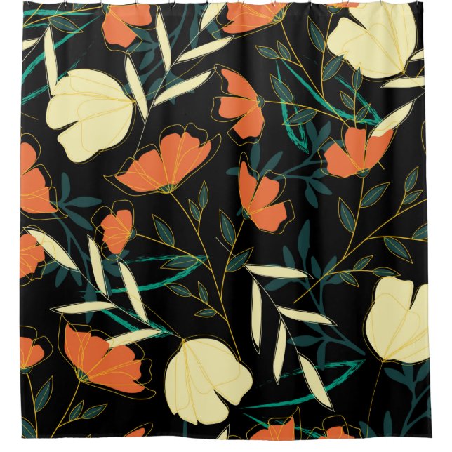 Original seamless pattern with bright tropical lea (Front)