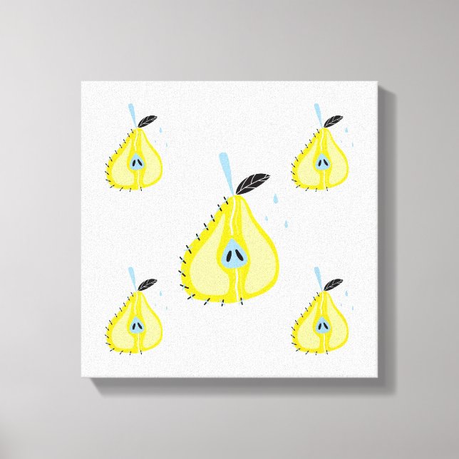 Original Simple Art Pear Canvas Print (Front)