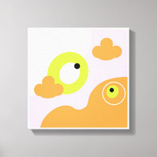 Original Simple Art Pink Bird Prints