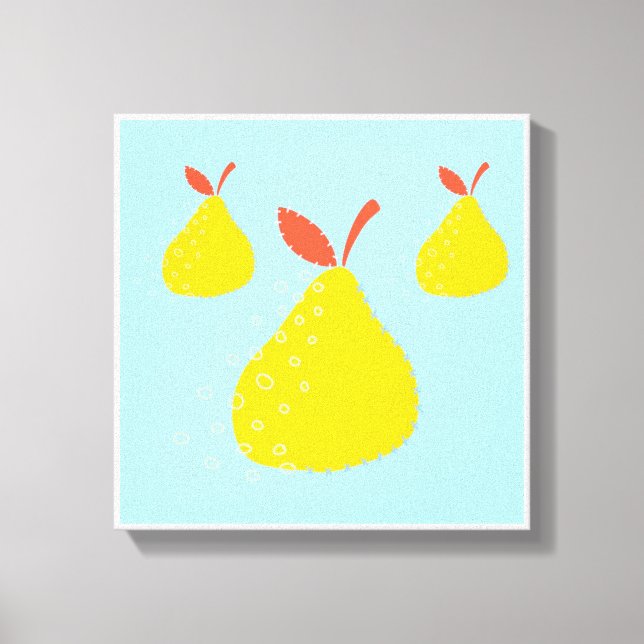 Original Simple Art Three Pears Canvas Prints (Front)