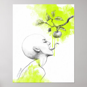 Original sin surreal art Poster print