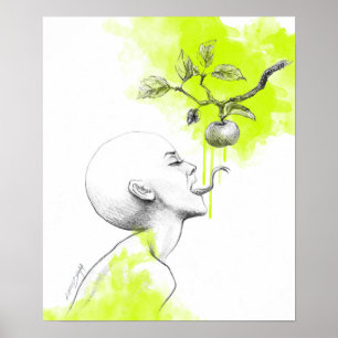 Original sin surreal art Poster print