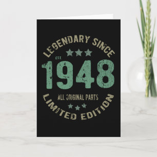 Original Since 1948 Vintage Legend Birthday Gift Card