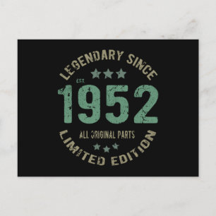 Original Since 1952 Vintage Legend Birthday Gift Postcard