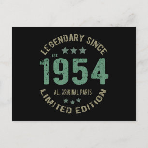 Original Since 1954 Vintage Legend Birthday Gift Postcard