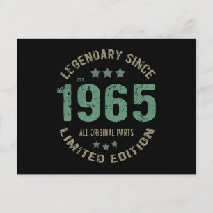 Original Since 1965 Vintage Legend Birthday Gift Postcard
