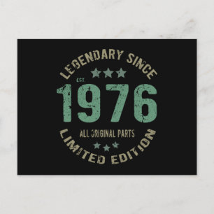 Original Since 1976 Vintage Legend Birthday Gift Postcard