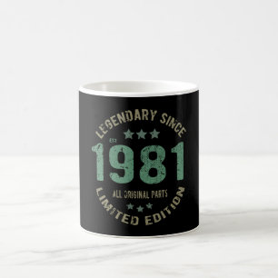 Original Since 1981 Vintage Legend Birthday Gift Coffee Mug