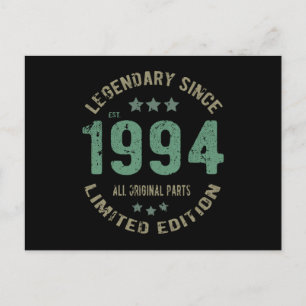 Original Since 1994 Vintage Legend Birthday Gift Postcard