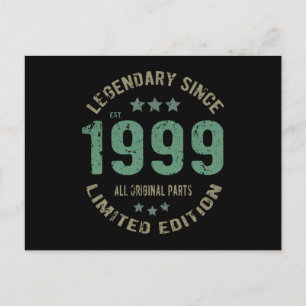 Original Since 1999 Vintage Legend Birthday Gift Postcard
