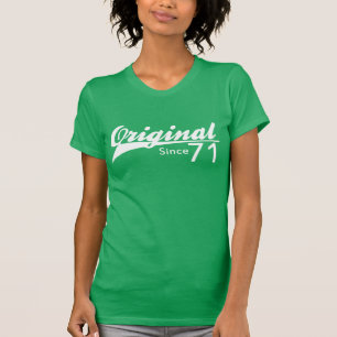 Original Since 71 Baseball Inspired Birthday TEE