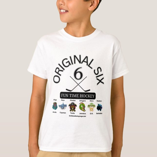 Original Six Fun Time Hockey - CaribbeanHockey T-Shirt (Front)