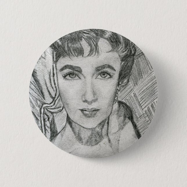 Original sketch 2 inch round button (Front)