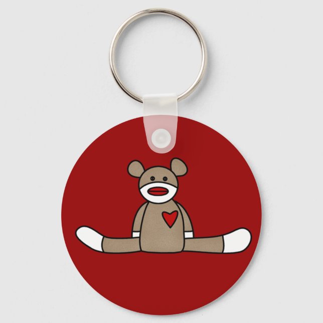 Original Sock Monkey Tshirts and Gifts Keychain (Front)