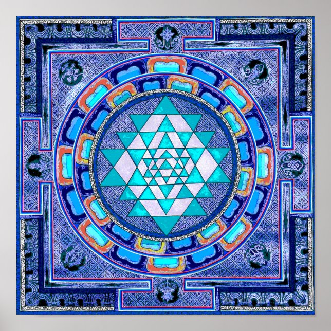 Original Sri yantra mandala Poster (Front)