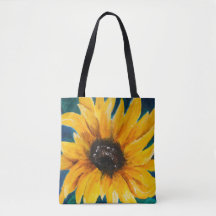 Original Sunflower Print on Tote Bag