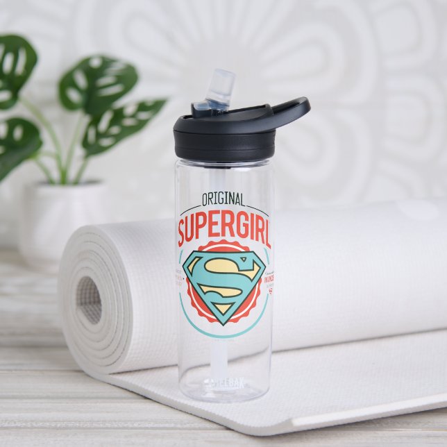 Original Supergirl Vintage Logo Badge Water Bottle (Yoga)