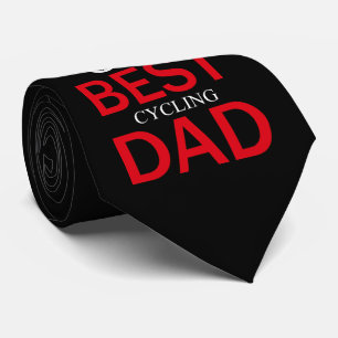 Original text design BEST CYCLING DAD Father's Day Tie