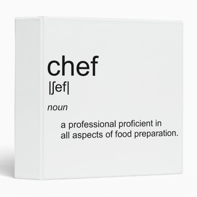 Original text design CHEF definition dictionary Binder (Front/Spine)