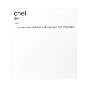 Original text design CHEF definition dictionary Notepad