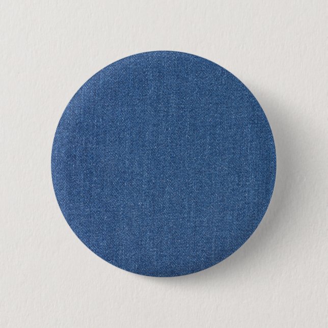 Original textile fabric blue fashion jean denim 2 inch round button (Front)