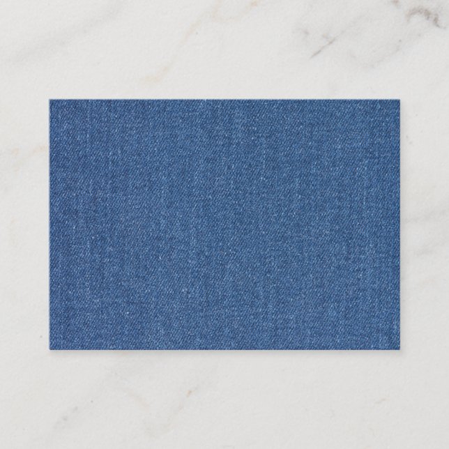 Original textile fabric blue fashion jean denim business card (Front)