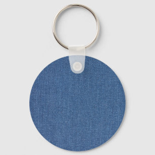 Original textile fabric blue fashion jean denim keychain