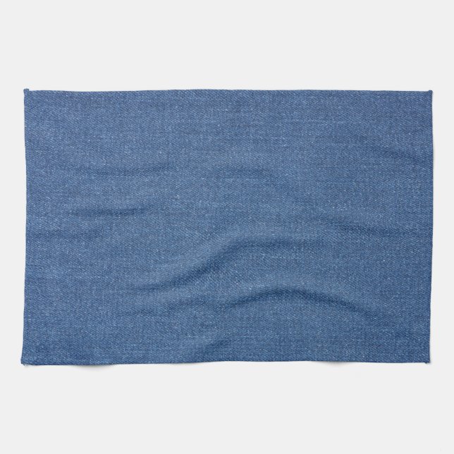 Original textile fabric blue fashion jean denim kitchen towel (Horizontal)