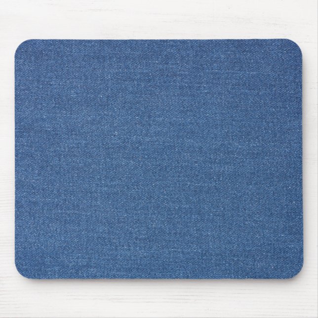Original textile fabric blue fashion jean denim mouse pad (Front)