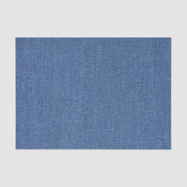 Original textile fabric blue fashion jean denim tissue paper (Front)