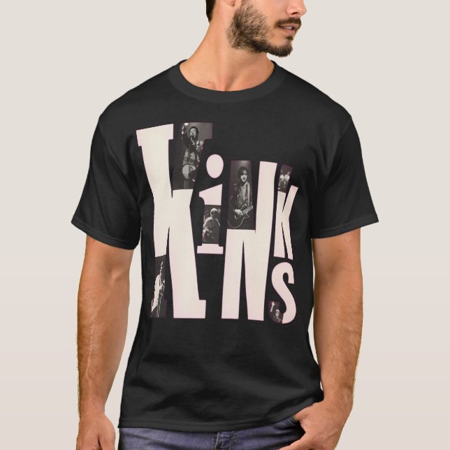 Original The Kinks English Rock Band T-Shirt (Front)