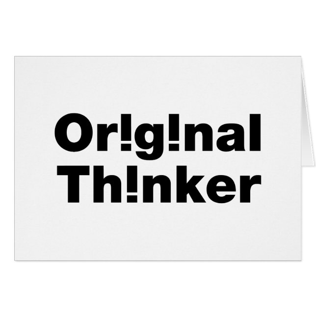 Original Thinker Greeting Cards (Front Horizontal)