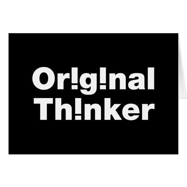 Original Thinker Greeting Cards (Front Horizontal)