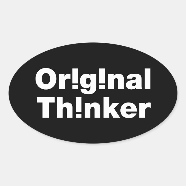 Original Thinker Oval Sticker (Front)