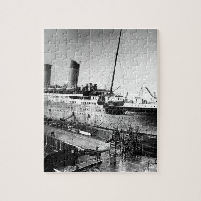 original titanic picture under construction jigsaw puzzle (Vertical)