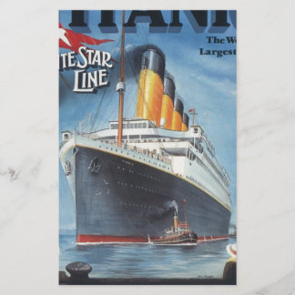 Original titanic vintage poster 1912 stationery