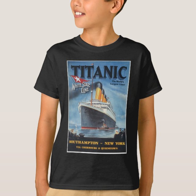Original titanic vintage poster 1912 T-Shirt (Front)
