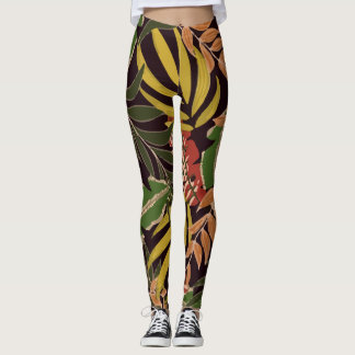 Original  Tropical  Plants Leaves Leggings