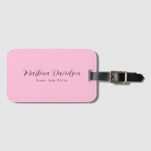 Original Unique Pink Creative Handwriting Luggage Tag
