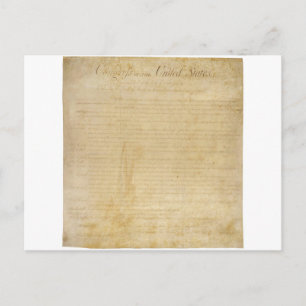 Original United States Constitution Bill of Rights Postcard