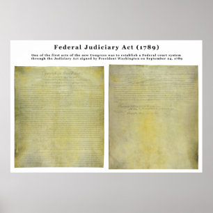 ORIGINAL United States Judiciary Act of 1789 Poster
