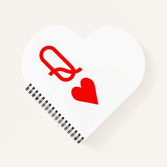 Original  Valentine's Day Queen of hearts symbol Notebook (Front)