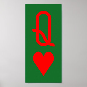 Original Valentine's Day Queen of hearts symbol Poster