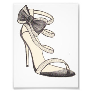 Original Valentino Shoe Fashion Illustration Photo Print