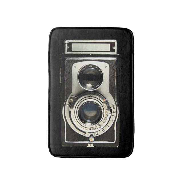 Original vintage camera bath mat (Front Vertical)